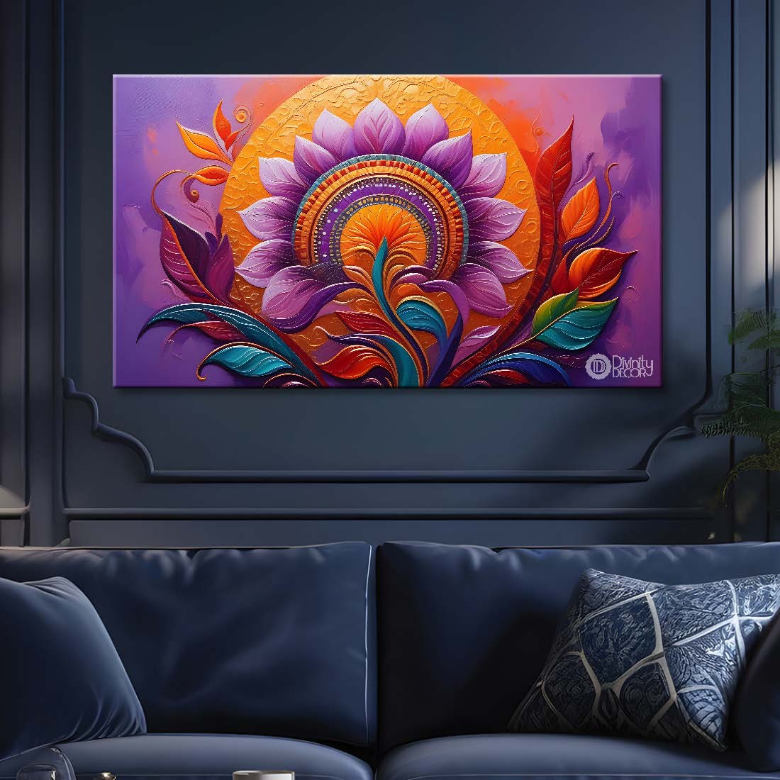 Pink flowers with light textured painting - Design - Flower-12