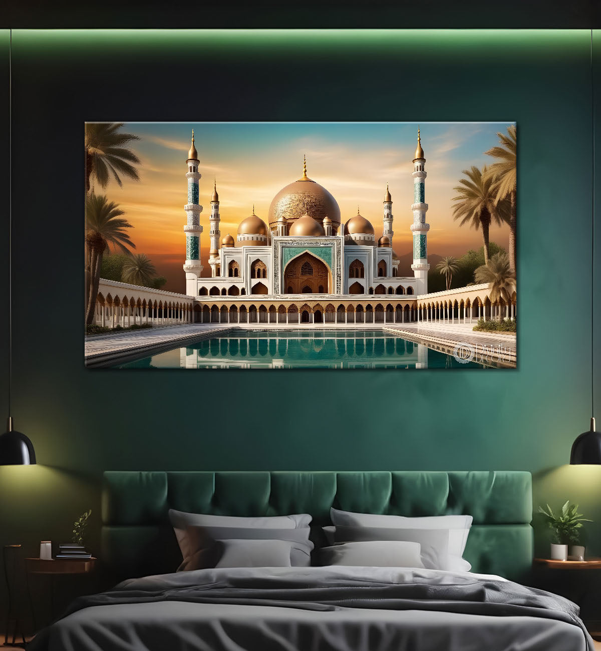 Islamic mosque oil painting Canvas Painting - Islamic paintings - 1