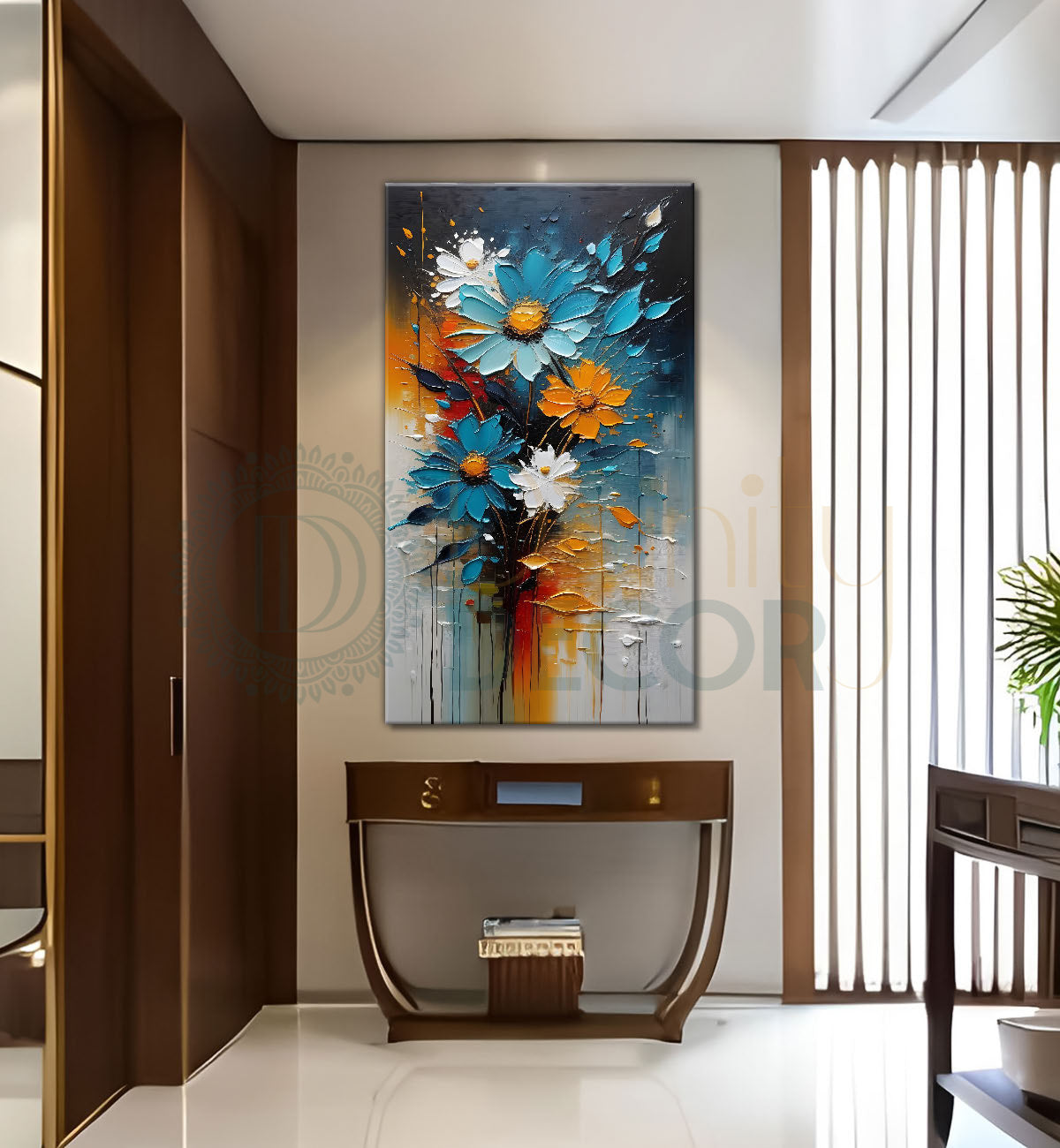 Colouful flowers textured natural art Canvas Painting - Nature Art -V-29