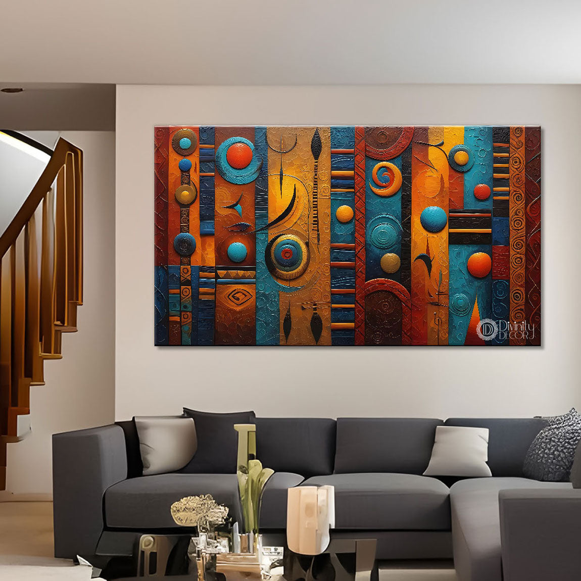 Modern textured art Canvas Painting - Design - Modern-L-59