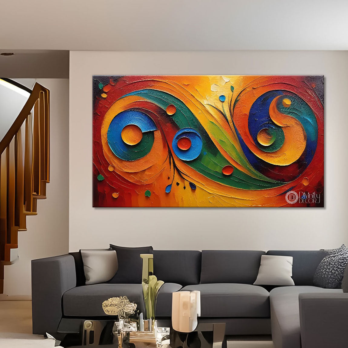Colorful Textured Modern art Canvas Painting - Design - Modern-L-81