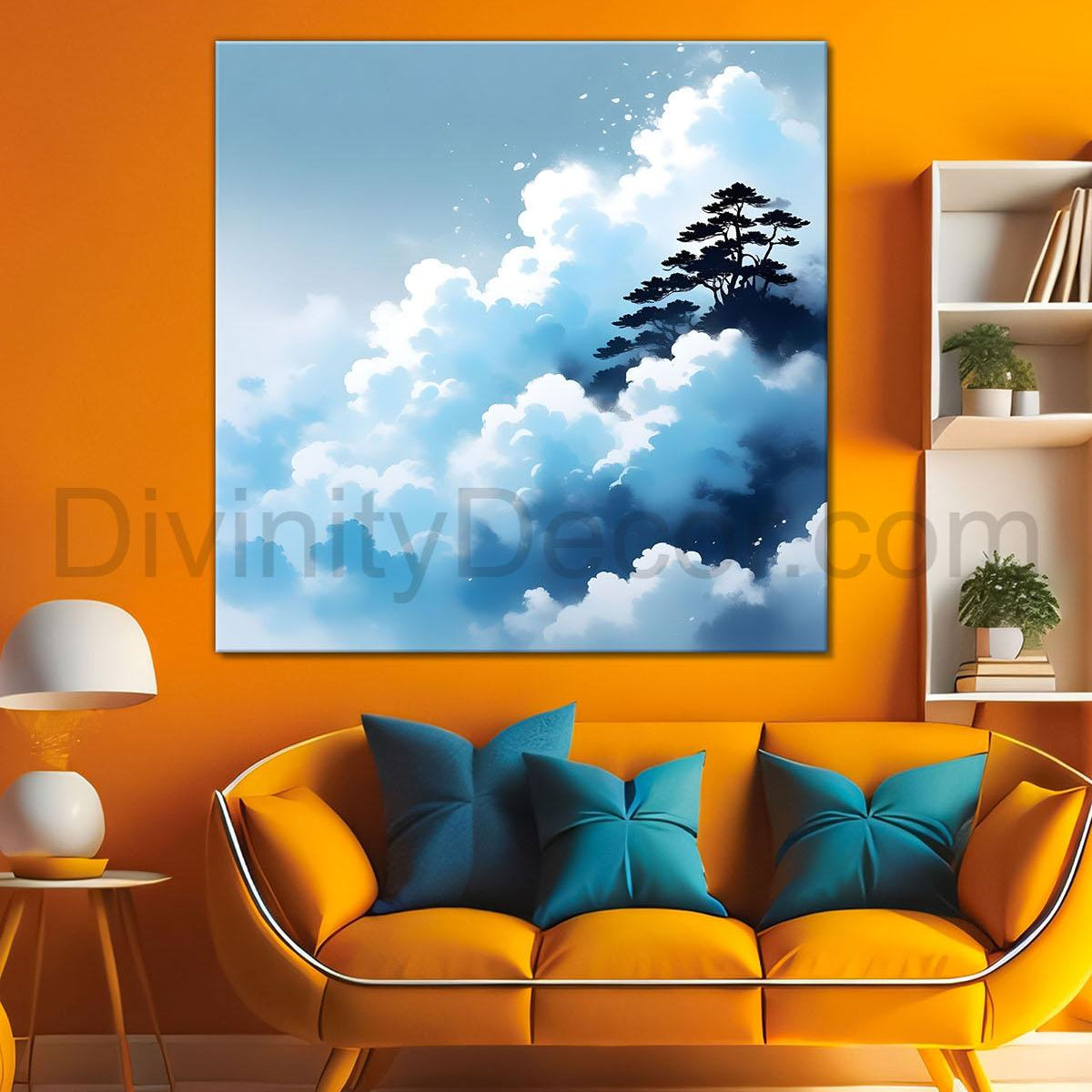Clouds textured water colour painting 24X24- Nature Art -S-86 ...