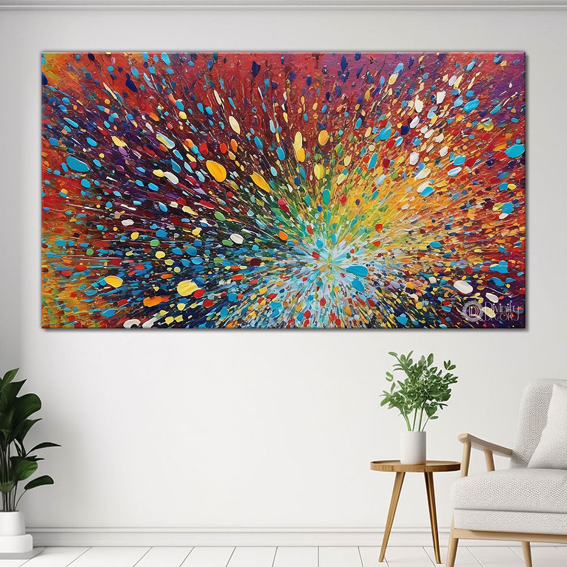 Colorful textured painting art Canvas Painting - Nature Art -127