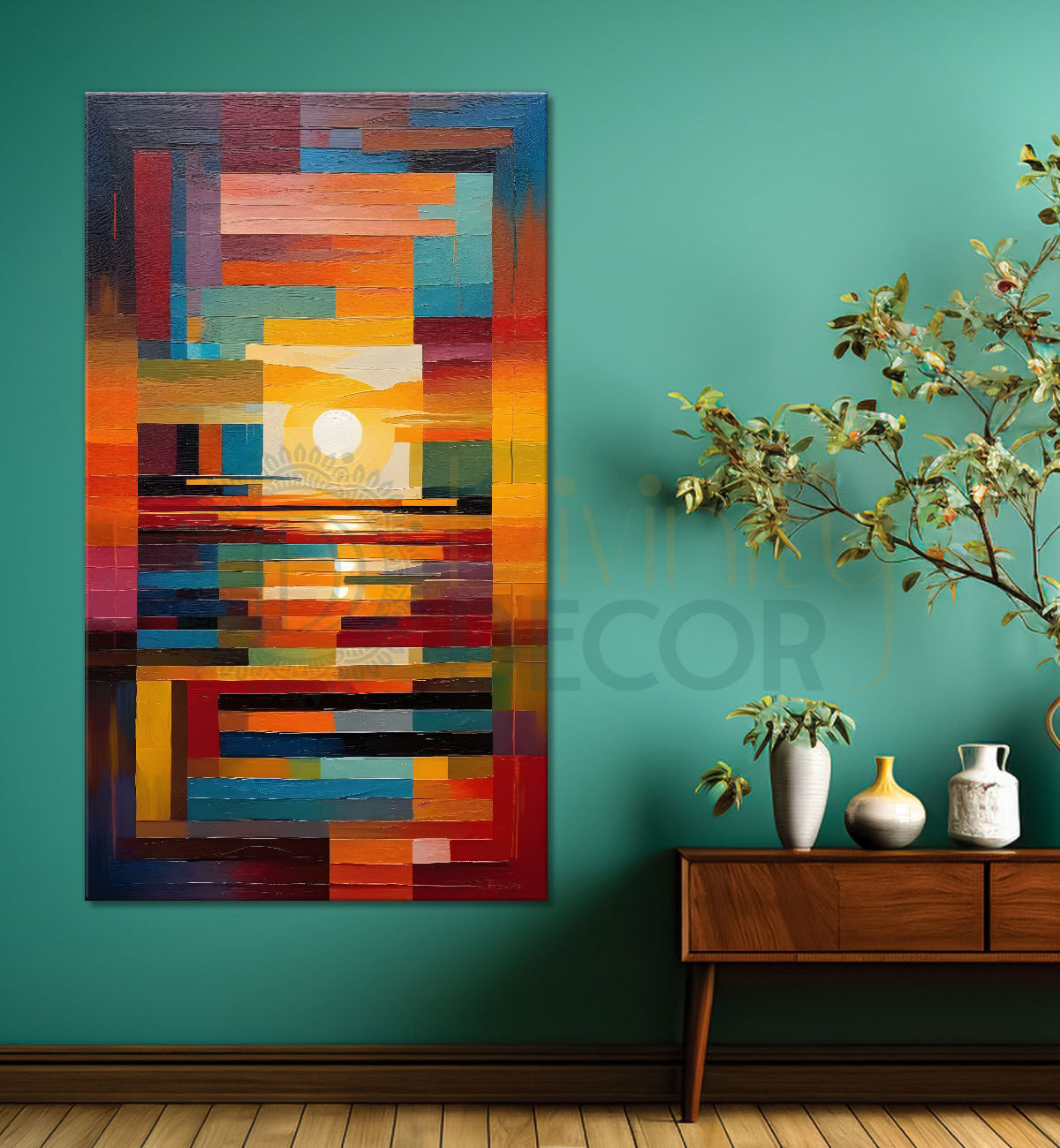 Colourful texutred modern art painting Canvas Painting - Design - Modern-V-16