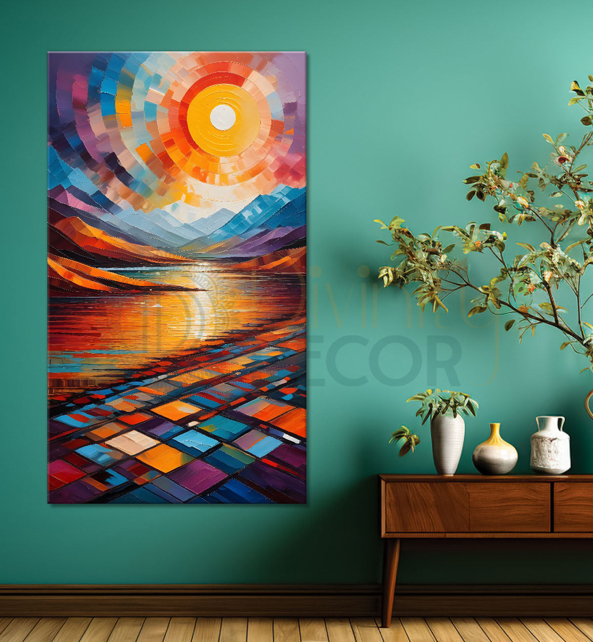 Colourful texutred modern art painting Canvas Painting - Design - Modern-V-17