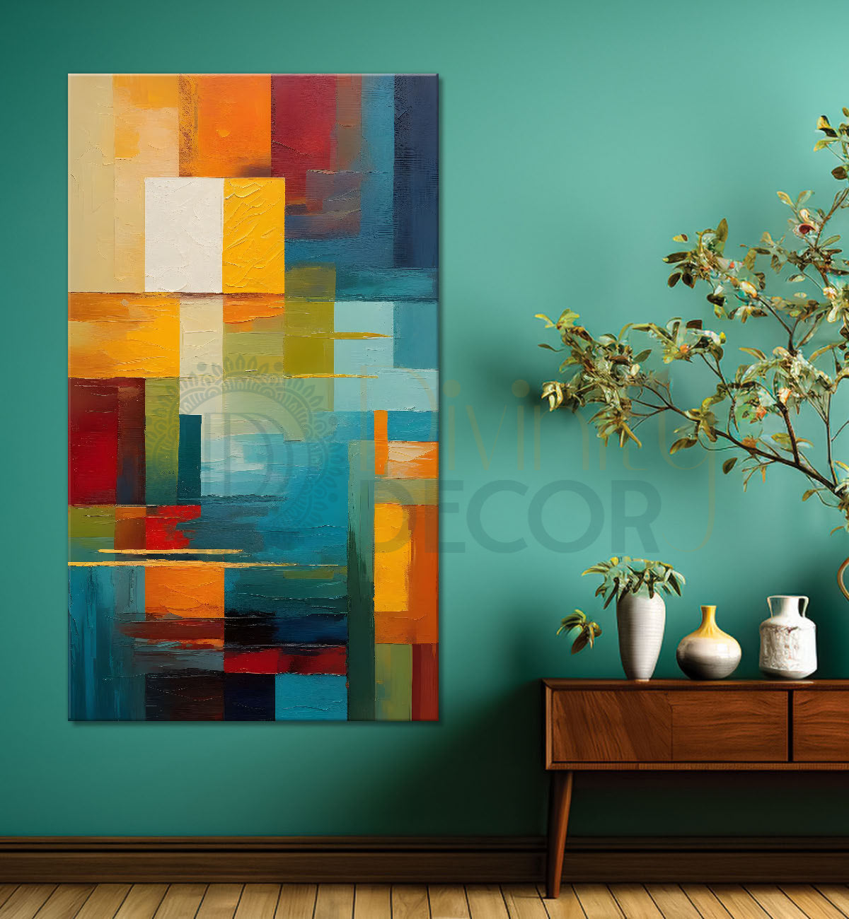 Colourful texutred modern art painting Canvas Painting - Design - Modern-V-19