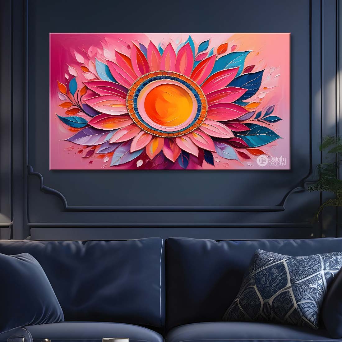 Pink flower in the pink background - Flower-258