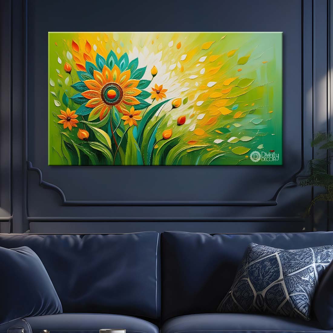 Yellow flower in green background- Flower-264