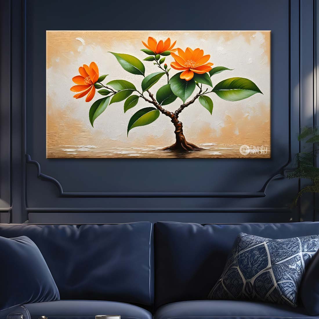Orange flowers in light background- Flower-270