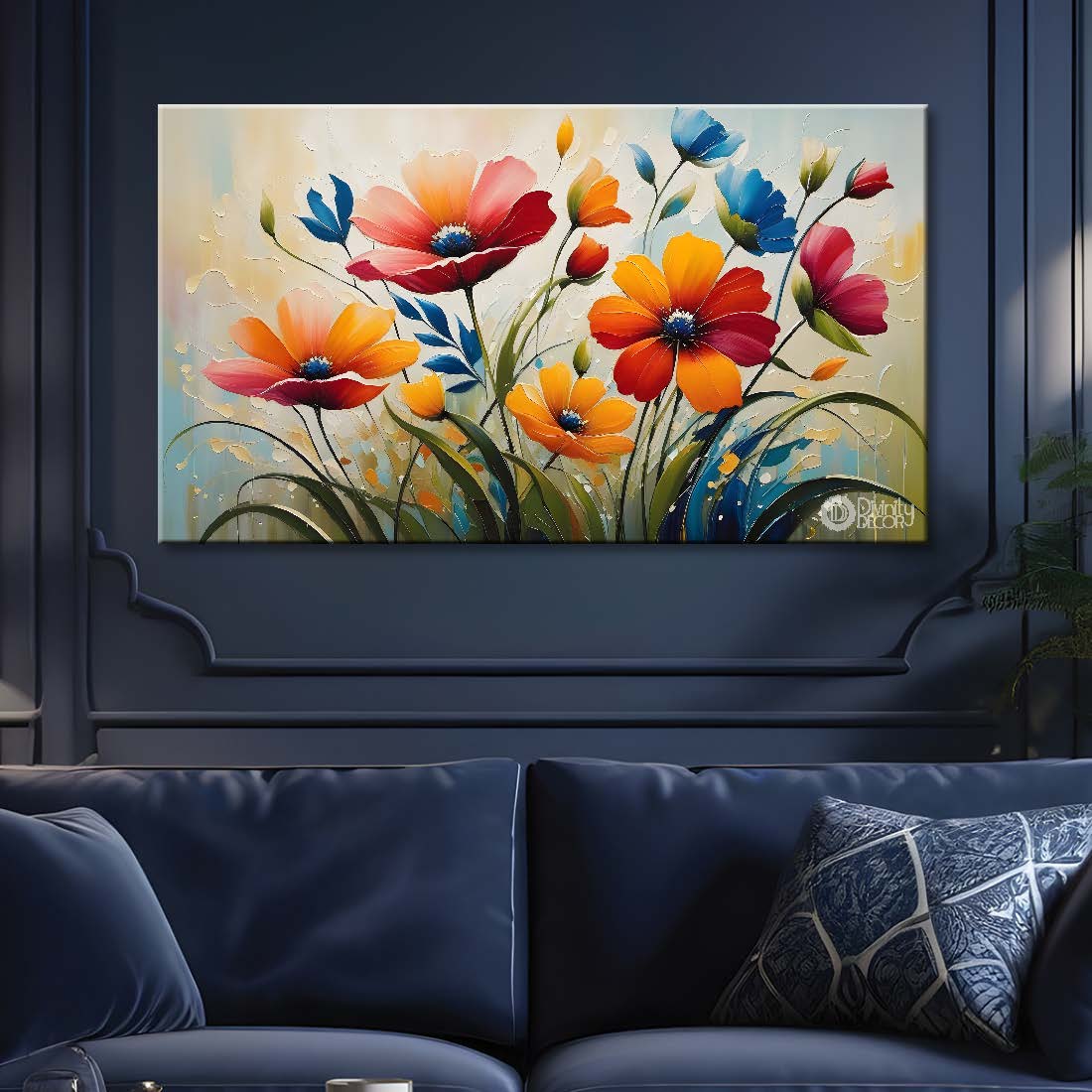 Orange flowers in light background- Flower-271