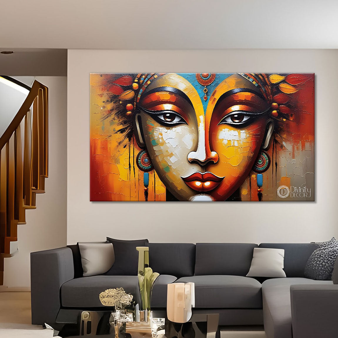 Face structure in modern art Canvas Painting - Design - Modern-L-271