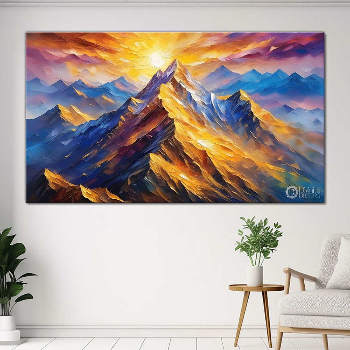 Mountains textured painting Canvas Painting - Nature Art -287