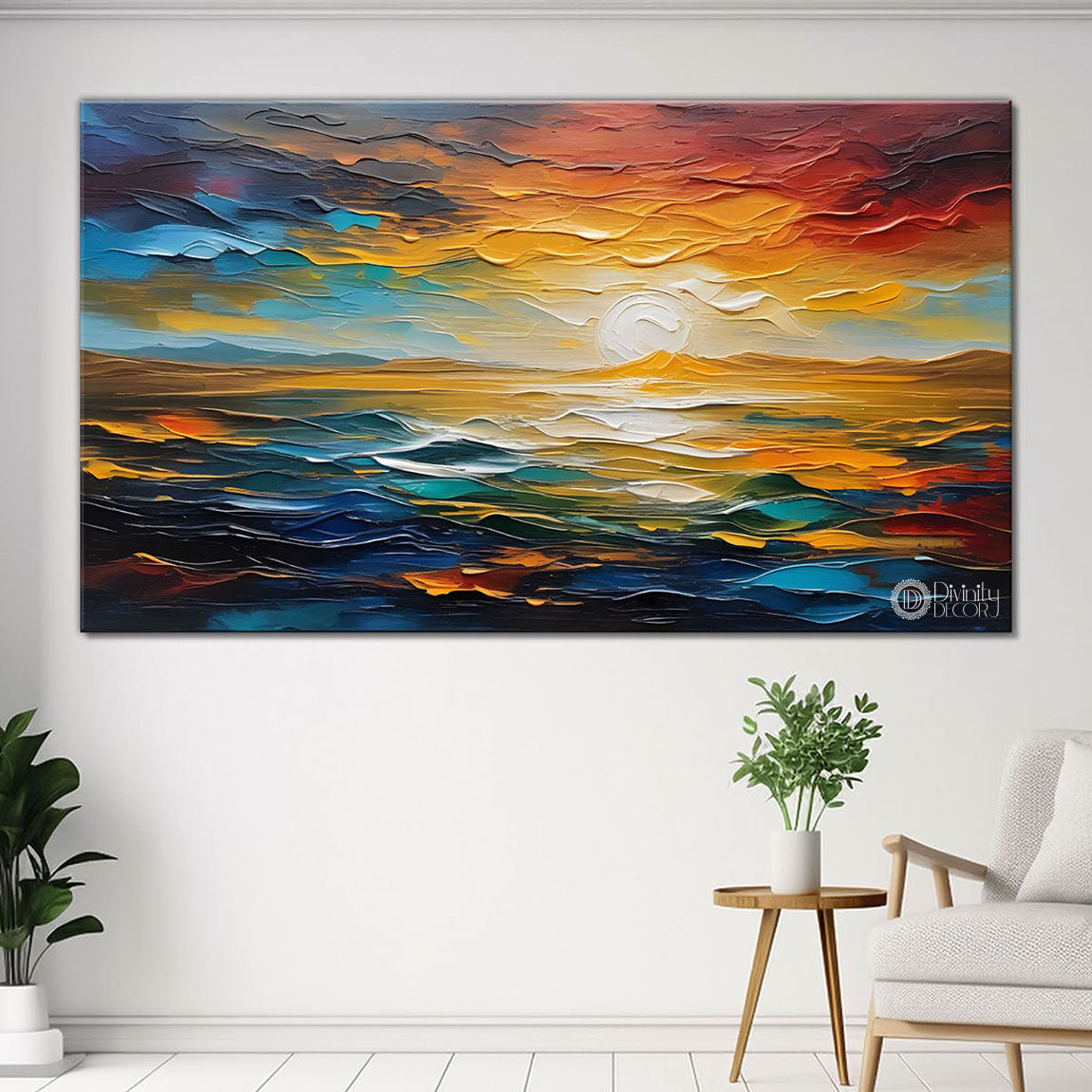 Colorful textured painting art Canvas Painting - Nature Art -303