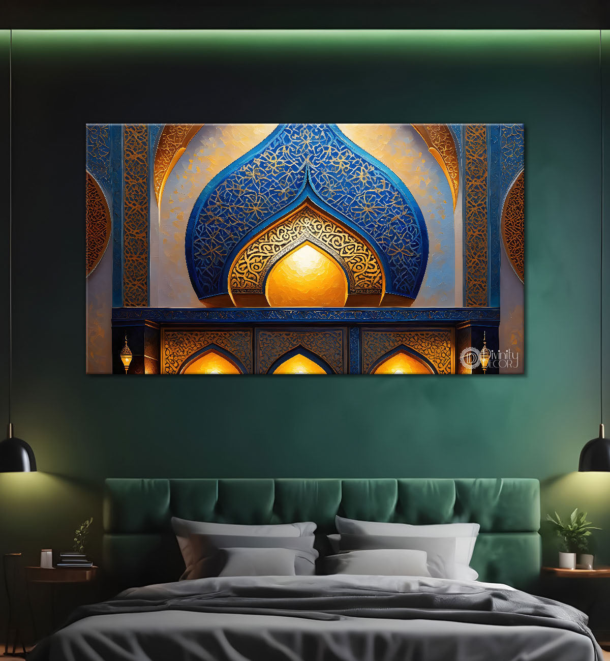 Islamic textured modern art in bright colors Canvas Painting - Islamic paintings - 32
