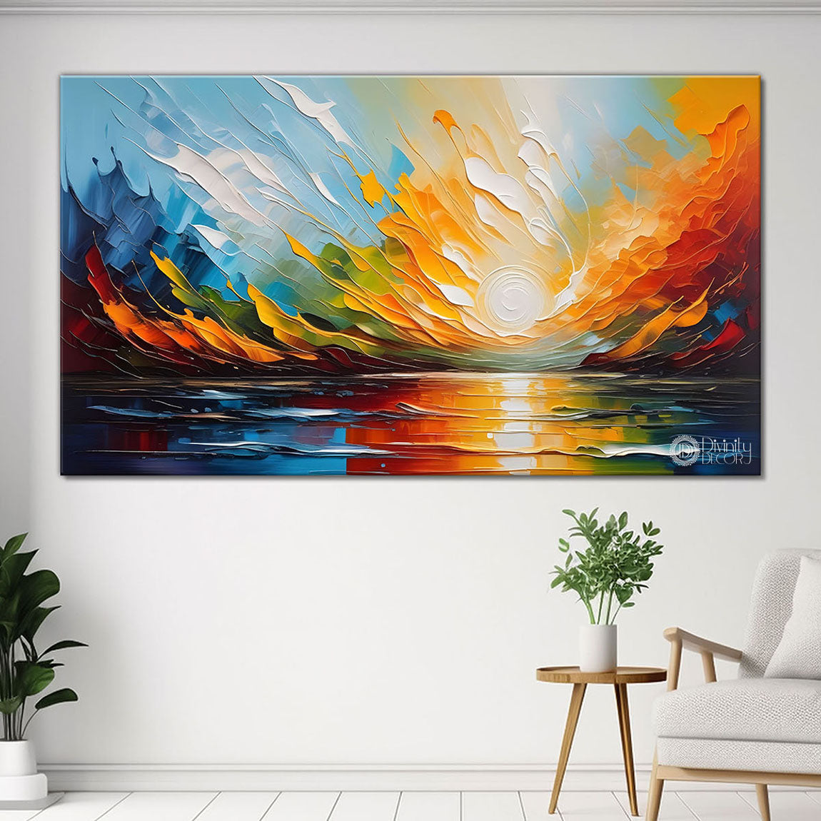 Colorful mountains painting Canvas Painting - Nature Art -342