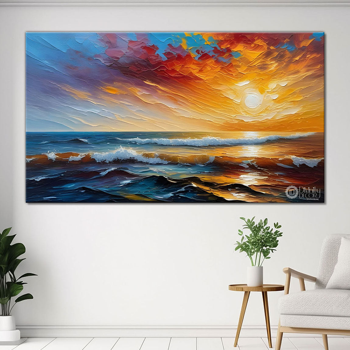 Sea and sky painting Canvas Painting - Nature Art -343