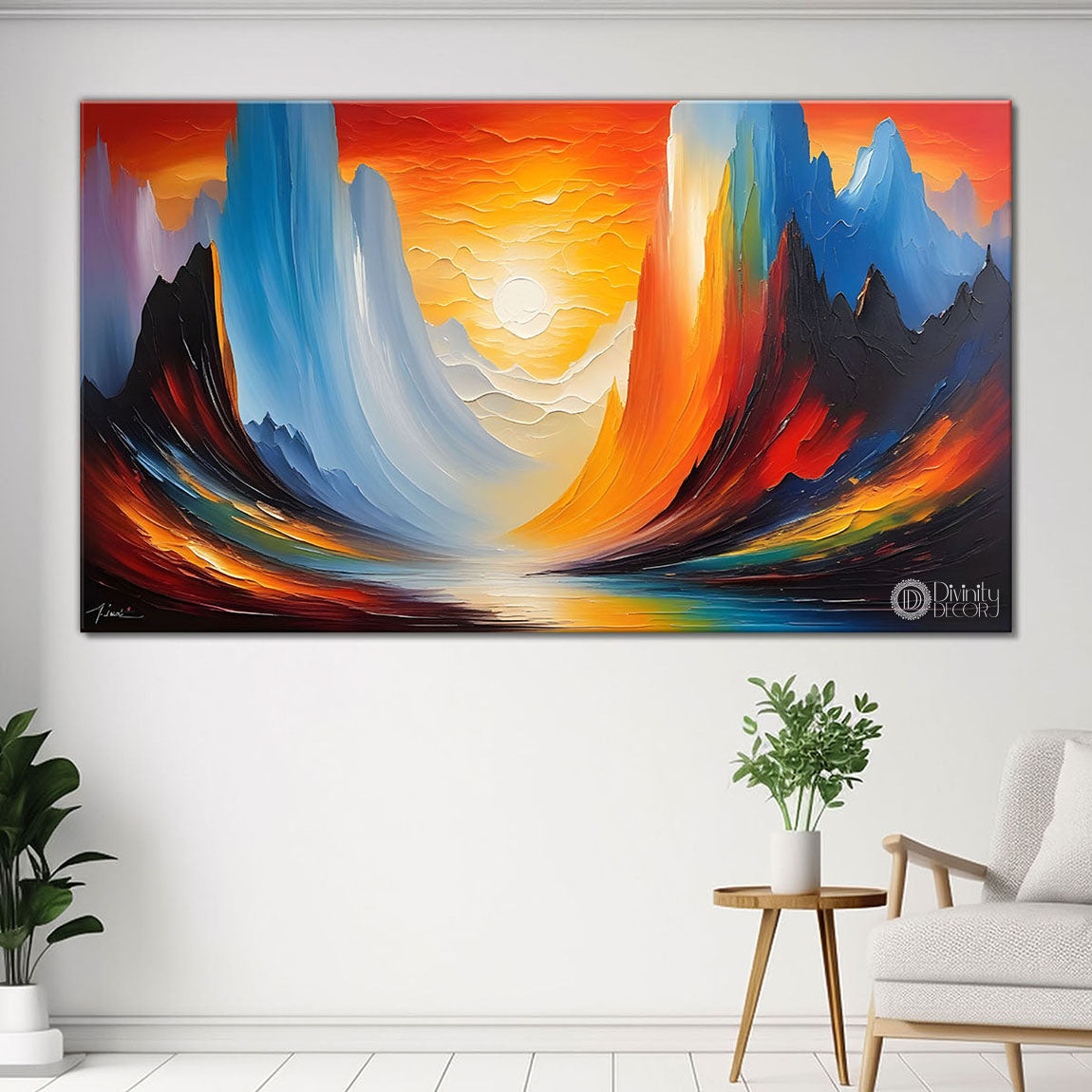 Colorful textured painting art Canvas Painting - Nature Art -348