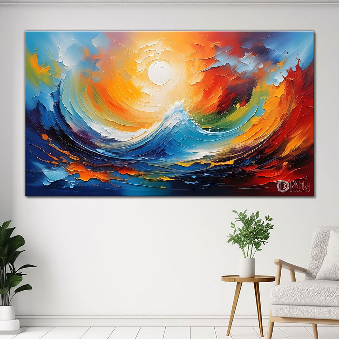 Mountains with sunrise painting Canvas Painting - Nature Art -369
