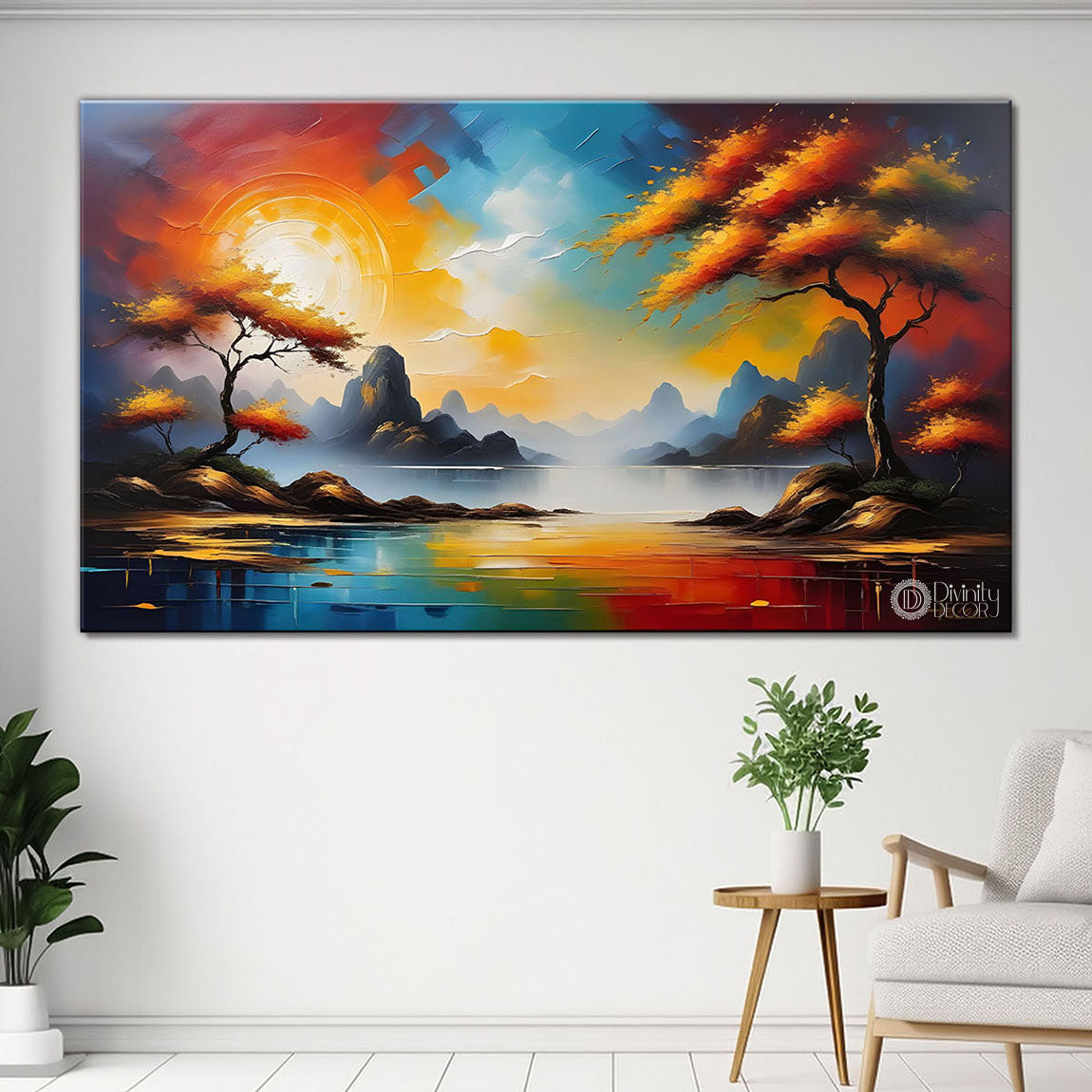 Colorful textured painting art Canvas Painting - Nature Art -381