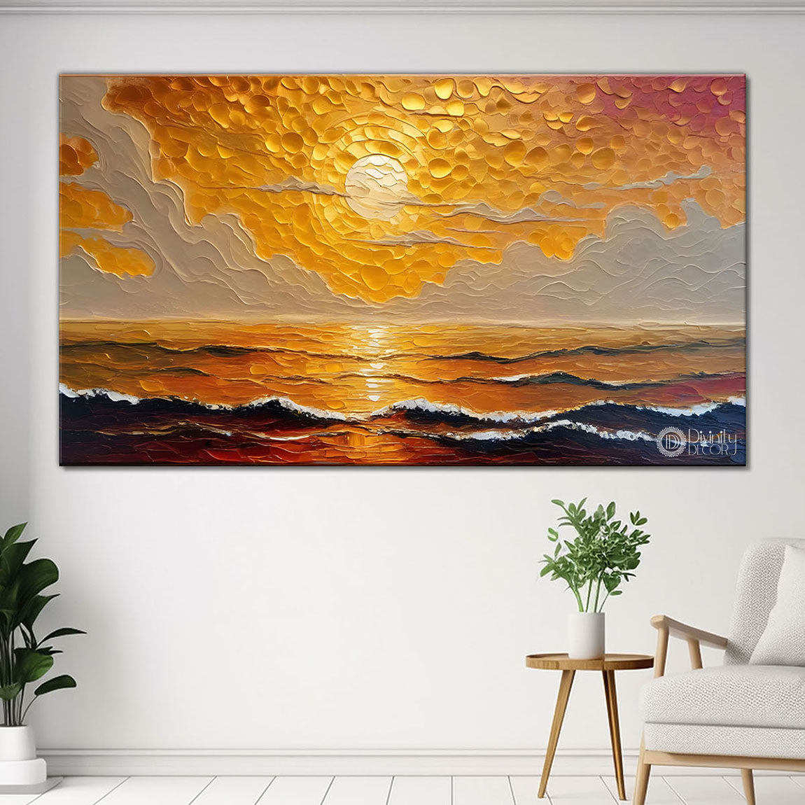 Mountains with river painting Canvas Painting - Nature Art -403