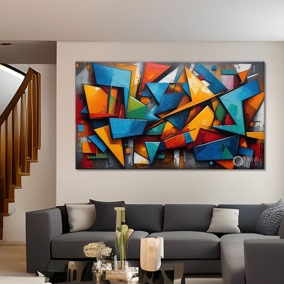 Gematrical pattern modern art Canvas Painting - Design - Modern-L-419