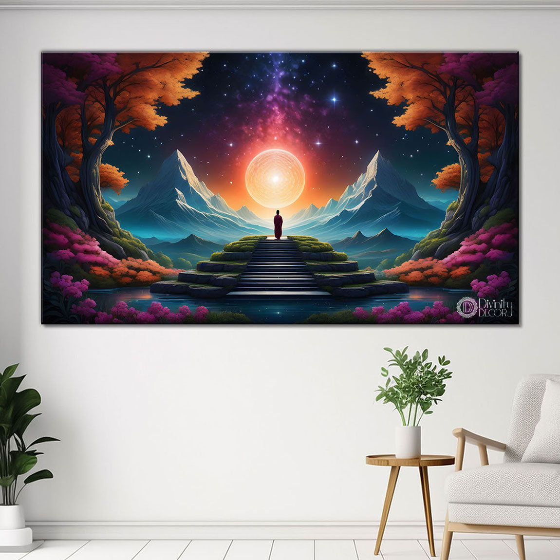 Flowers in the night painting Canvas Painting - Nature Art -445