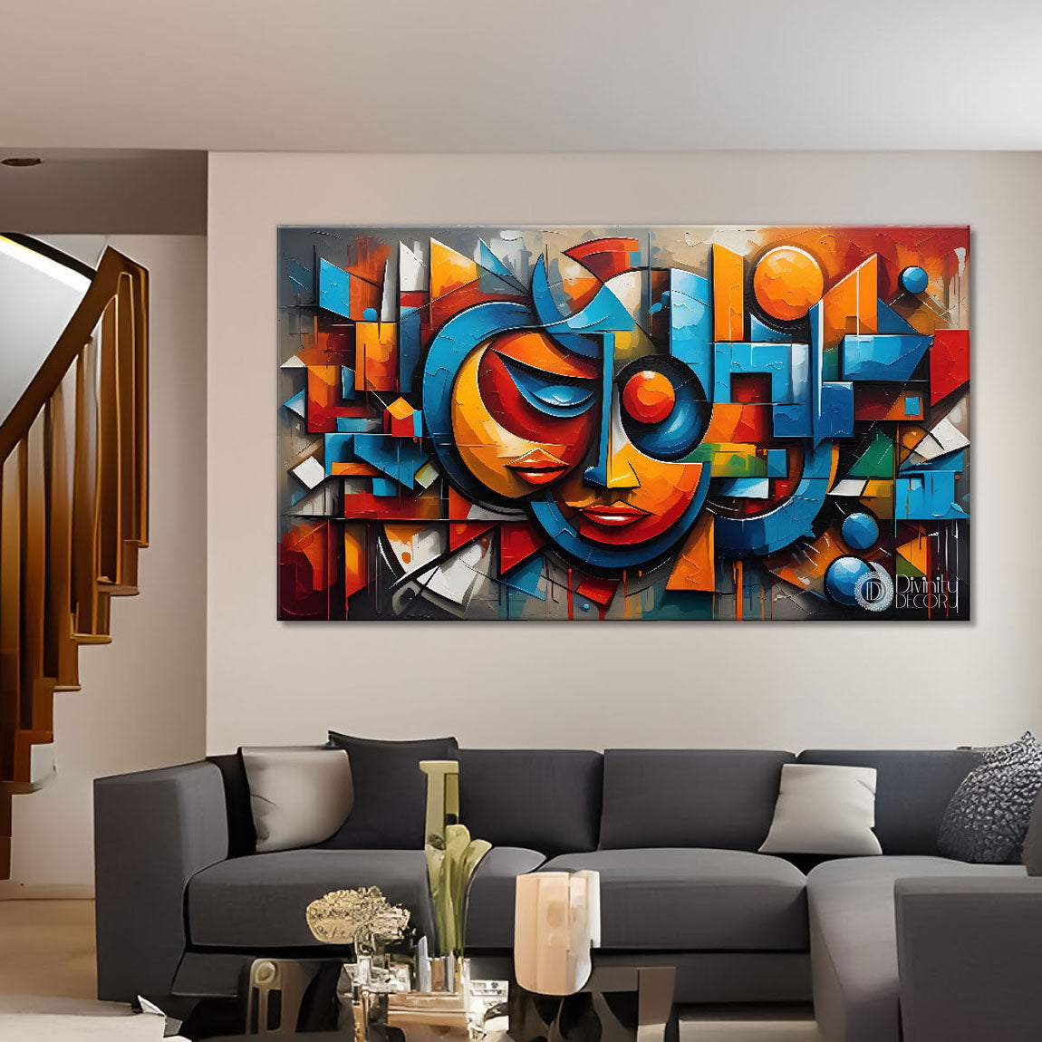 Gematrical pattern modern art Canvas Painting - Design - Modern-L-464