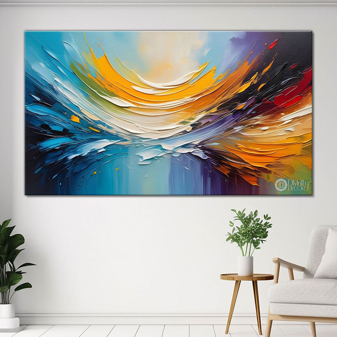 Colorful textured painting art Canvas Painting - Nature Art -465
