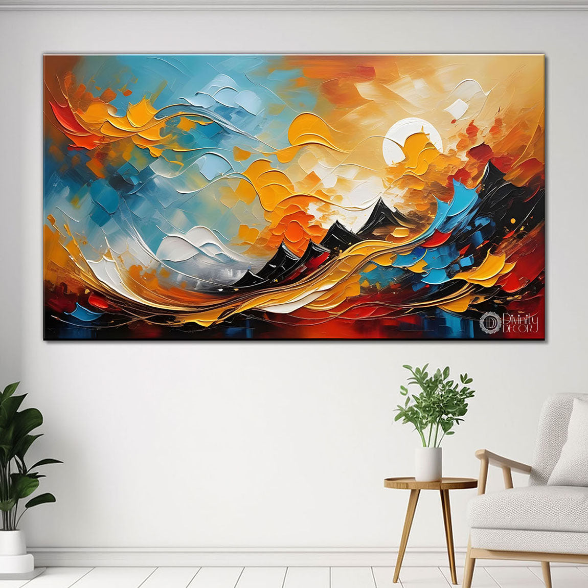 Colorful textured painting art Canvas Painting - Nature Art -478