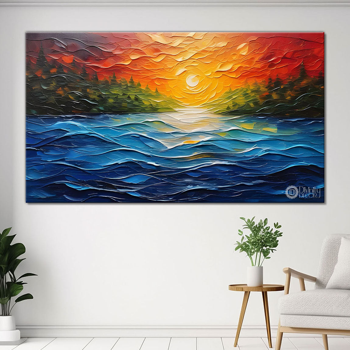 Colorful textured painting art Canvas Painting - Nature Art -483
