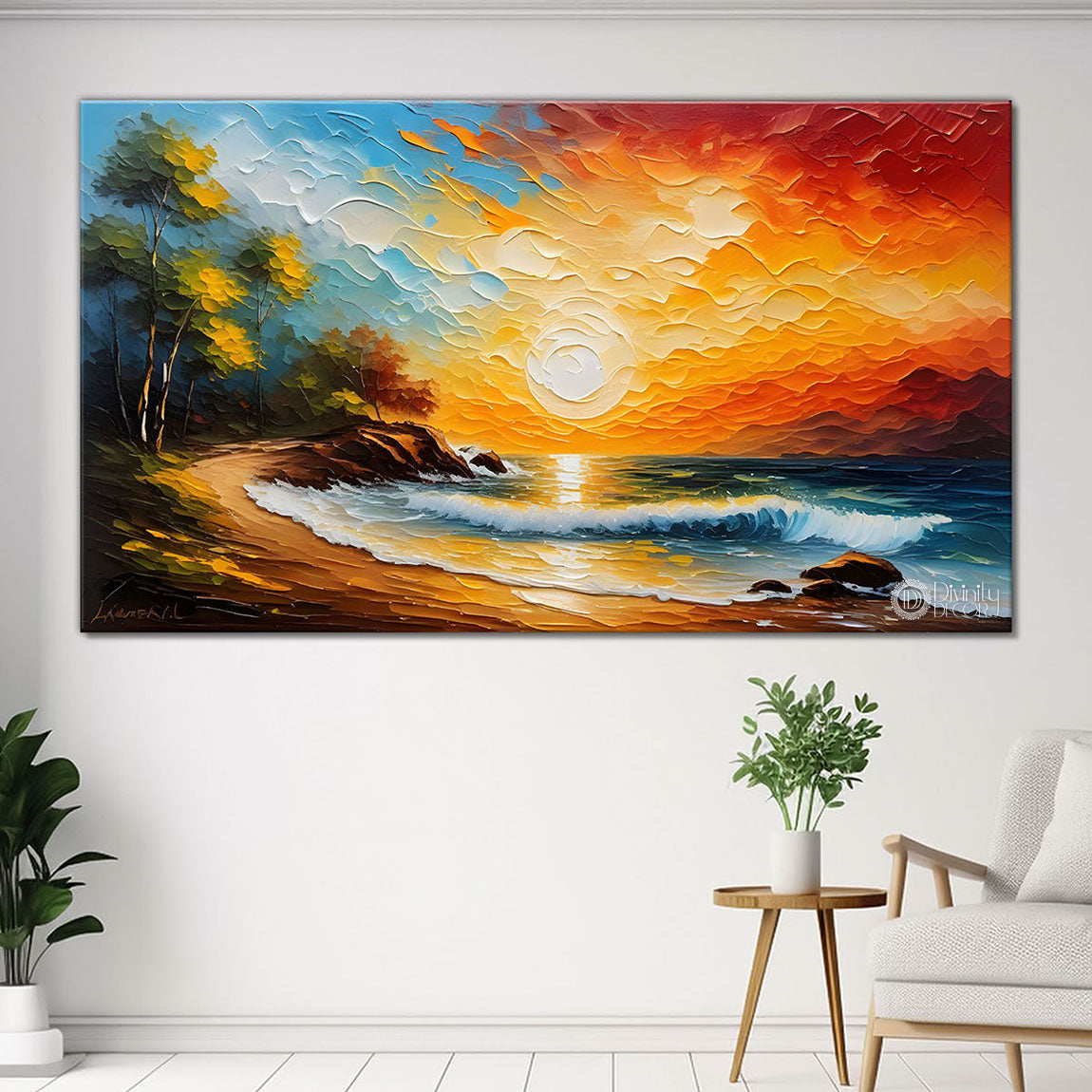 Sunrise landscape scenery Canvas Painting - Nature Art -484