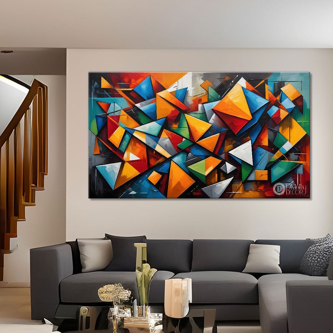 Gematrical pattern modern art Canvas Painting - Design - Modern-L-486