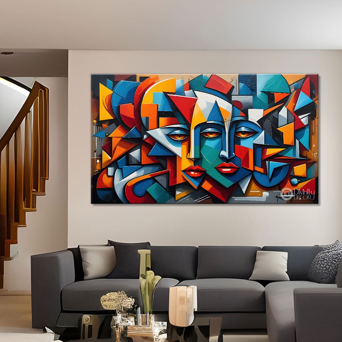 Gematrical pattern modern art Canvas Painting - Design - Modern-L-490