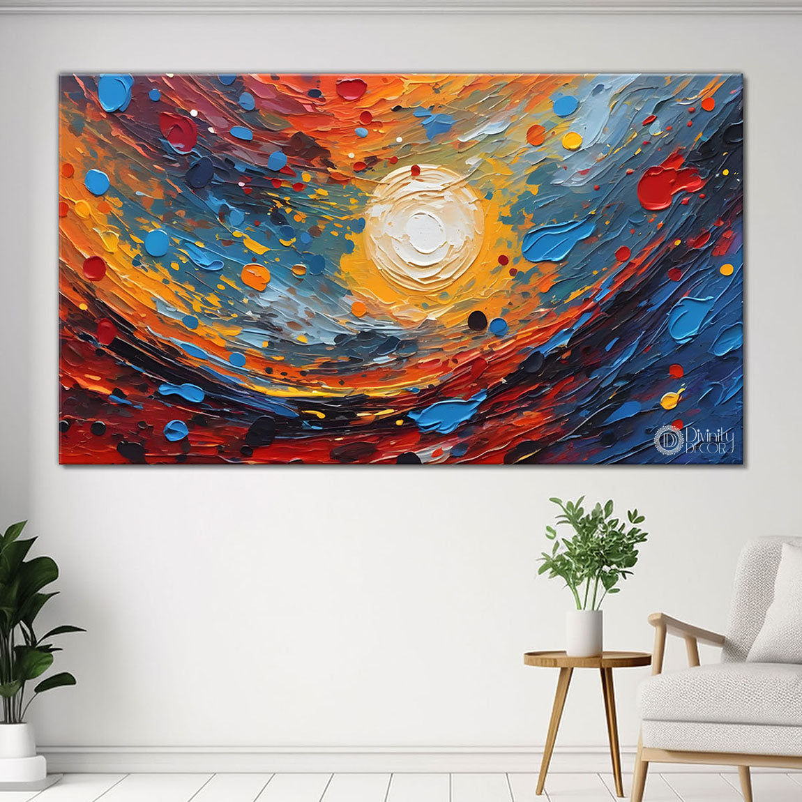Colorful textured painting art Canvas Painting - Nature Art -494