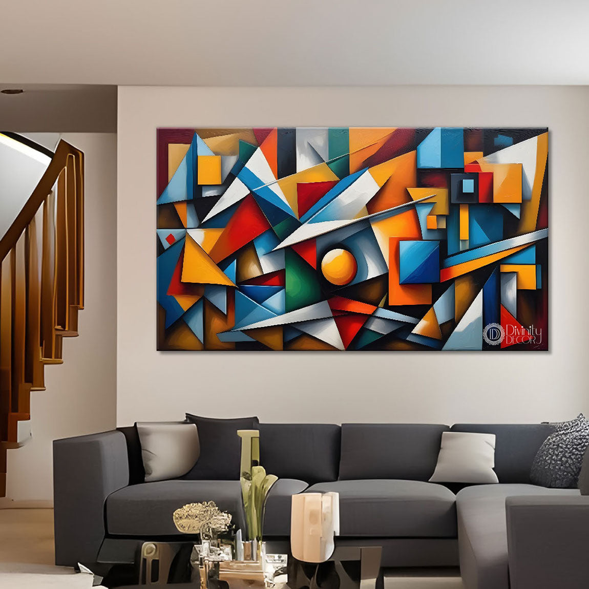 Gematrical pattern modern art Canvas Painting - Design - Modern-L-502