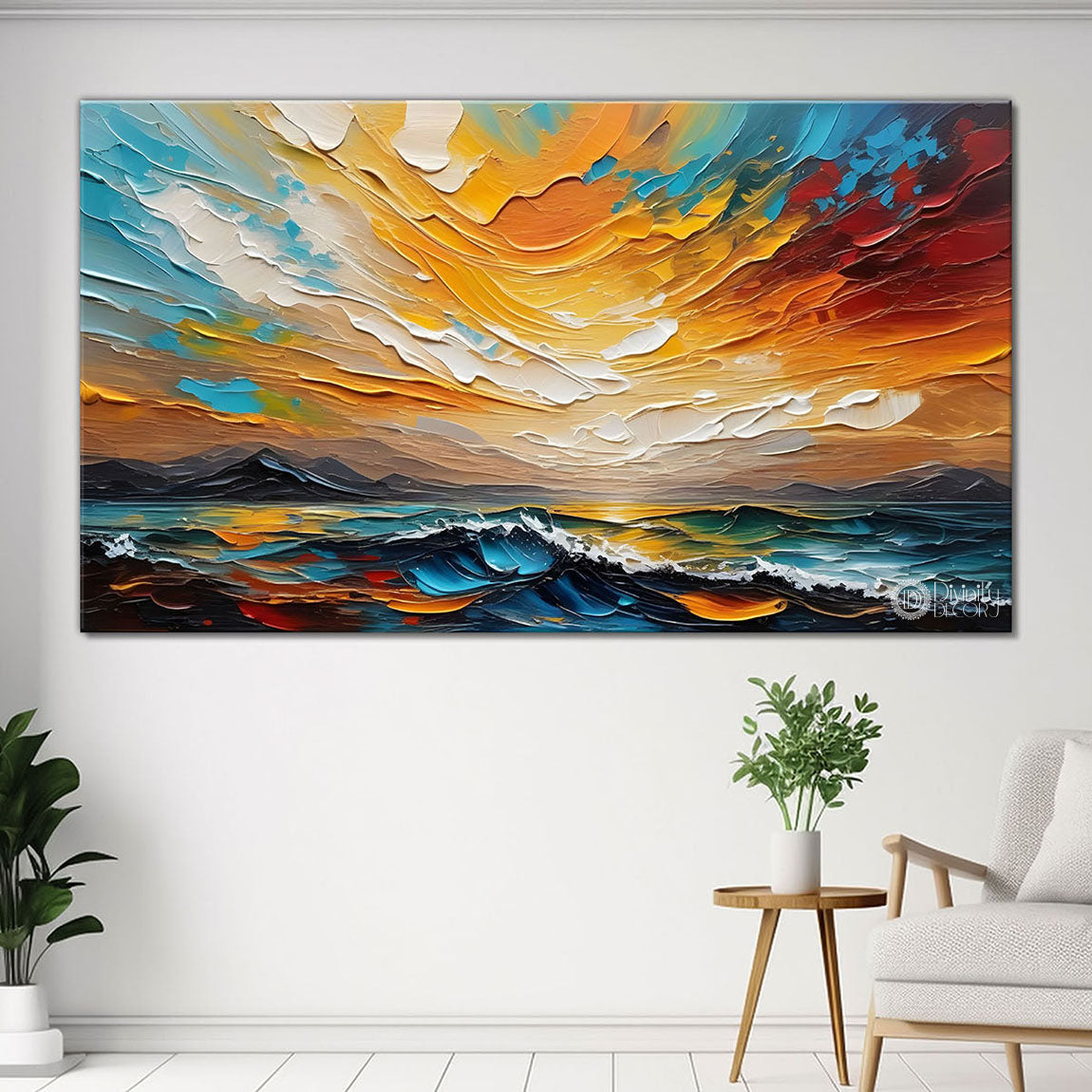 Colorful textured painting art Canvas Painting - Nature Art -550