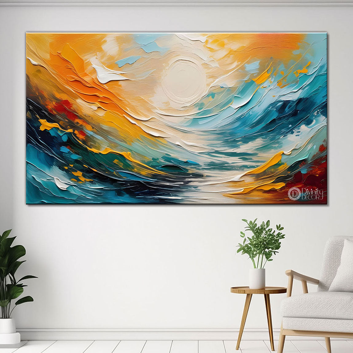 Colorful textured painting art Canvas Painting - Nature Art -596