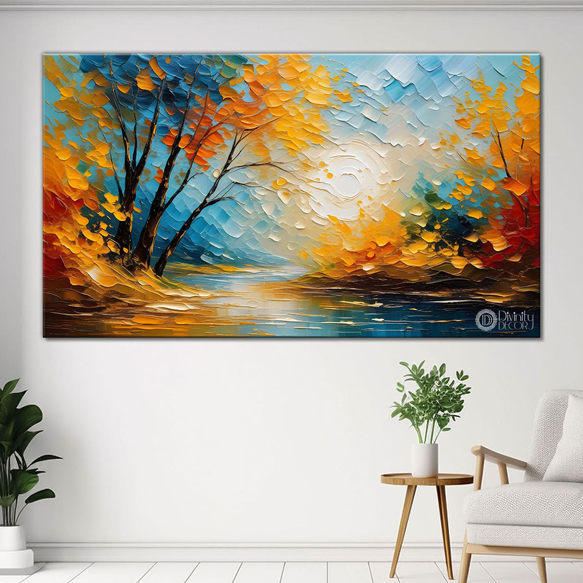 Colorful textured painting art Canvas Painting - Nature Art -614