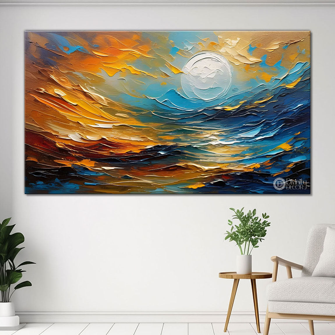 Colorful textured painting art Canvas Painting - Nature Art -638