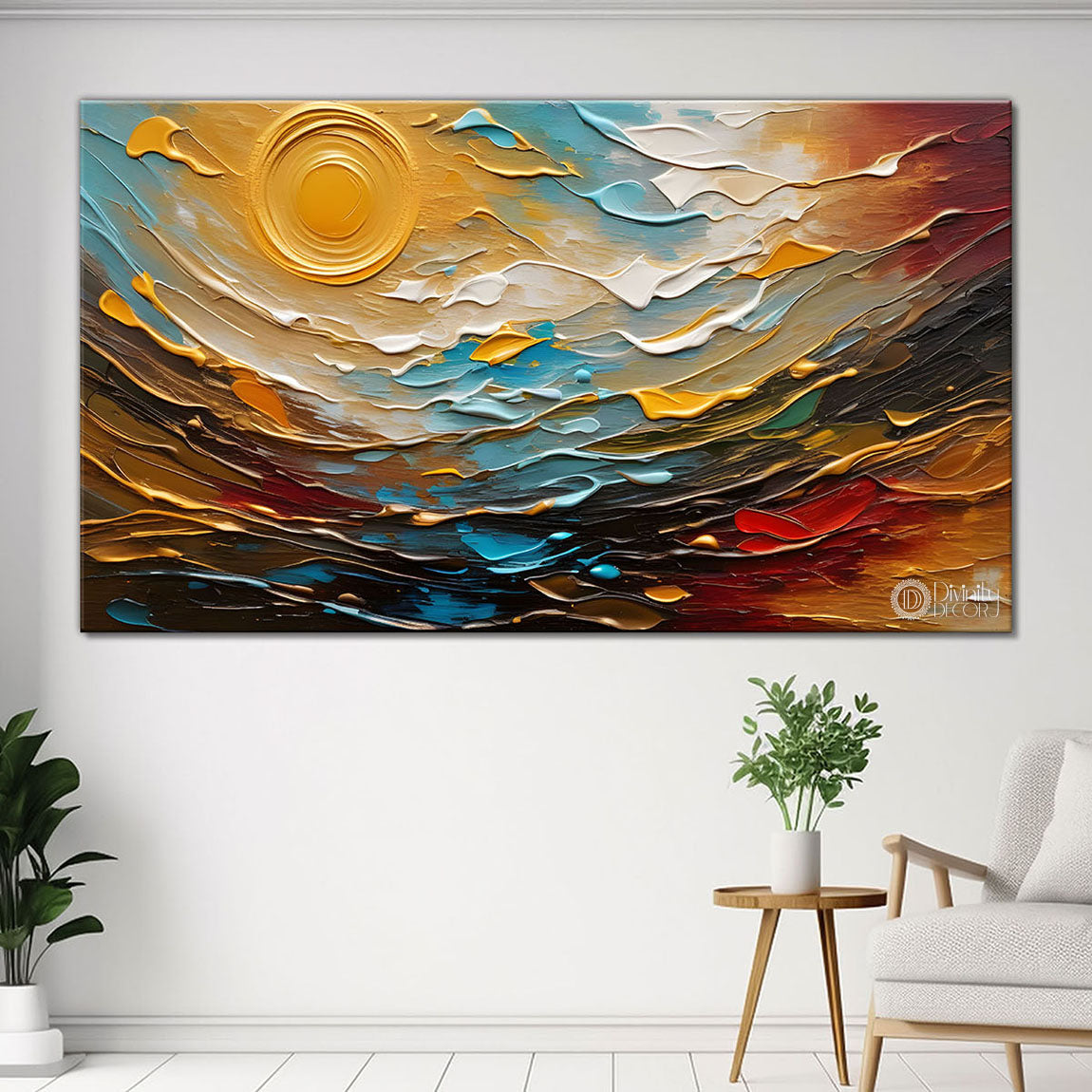 Colorful textured painting art Canvas Painting - Nature Art -657