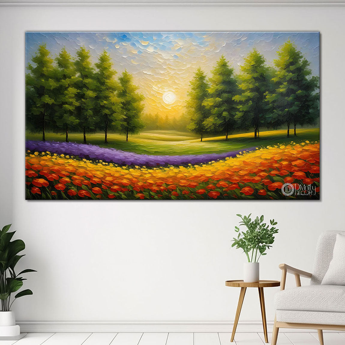Trees with land painting Canvas Painting - Nature Art -671