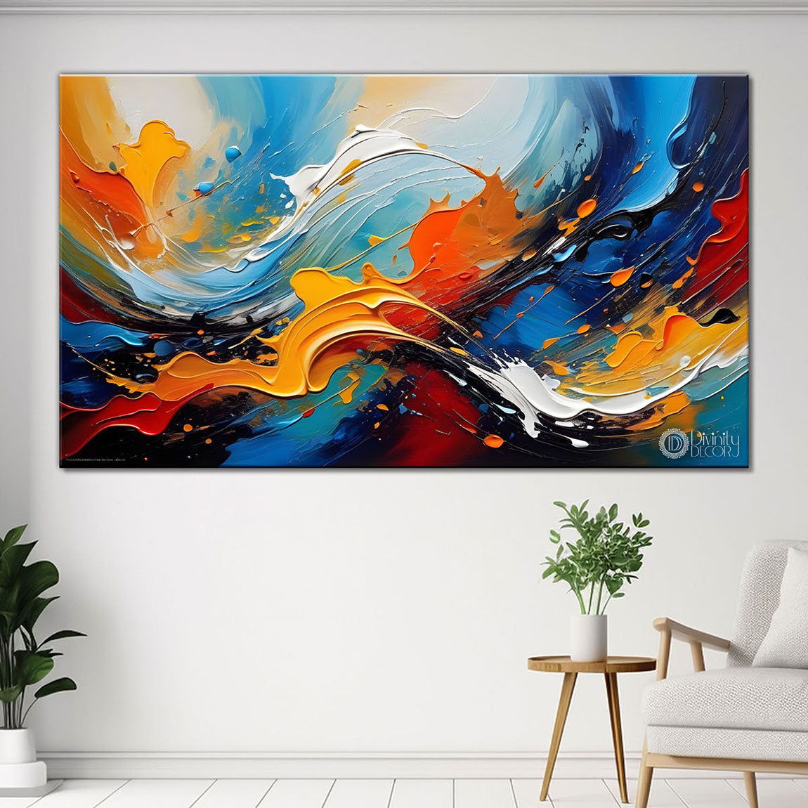 Colorful textured painting art Canvas Painting - Nature Art -674
