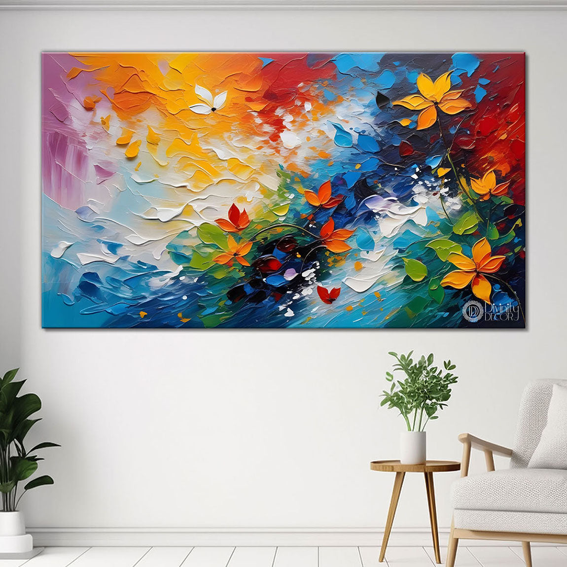 Colorful textured painting art Canvas Painting - Nature Art -720