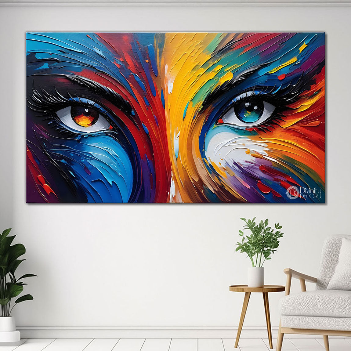 Colorful eye painting Canvas Painting - Nature Art -770