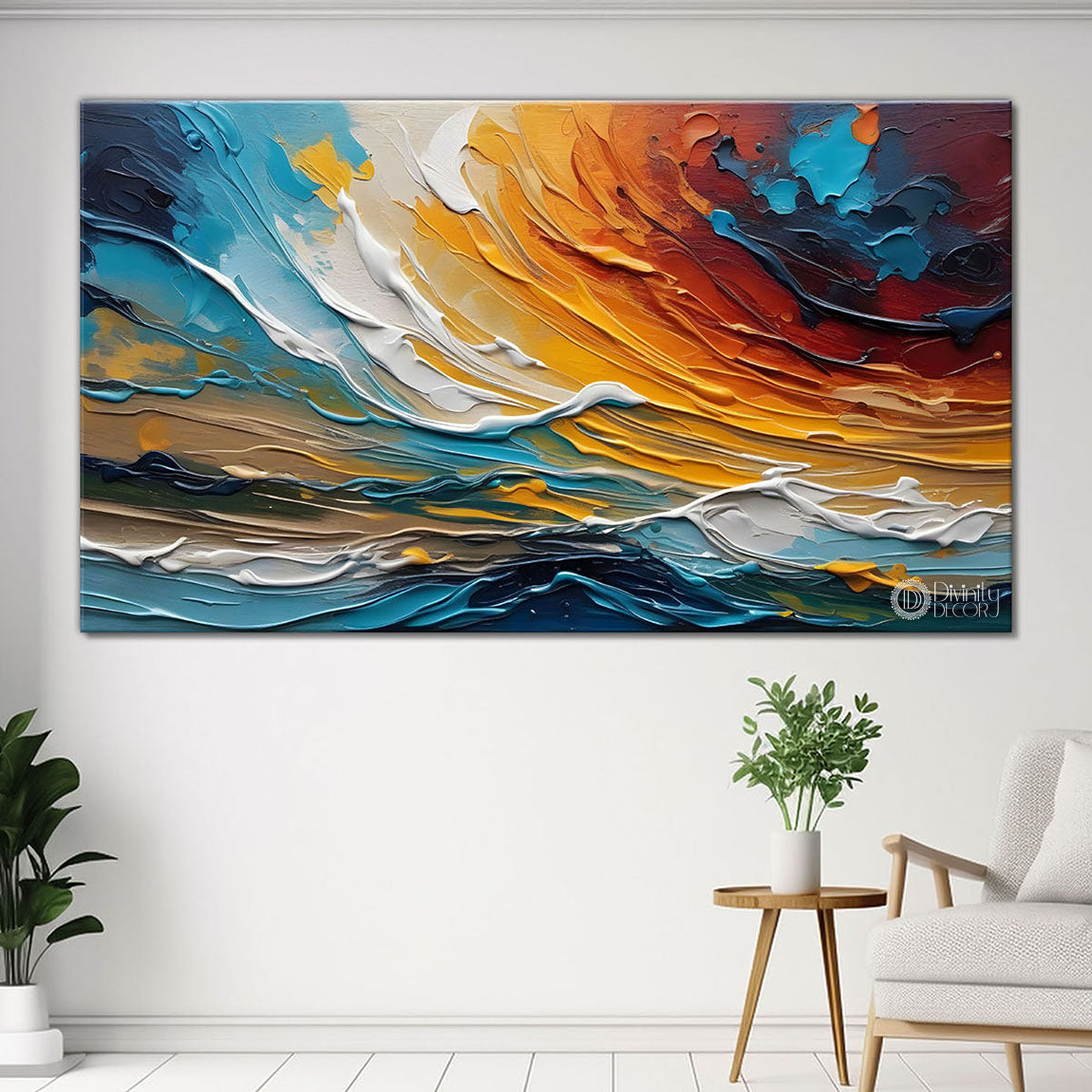 Colorful textured painting art Canvas Painting - Nature Art -782