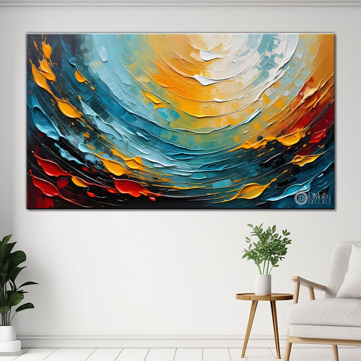 Colorful textured painting art Canvas Painting - Nature Art -788