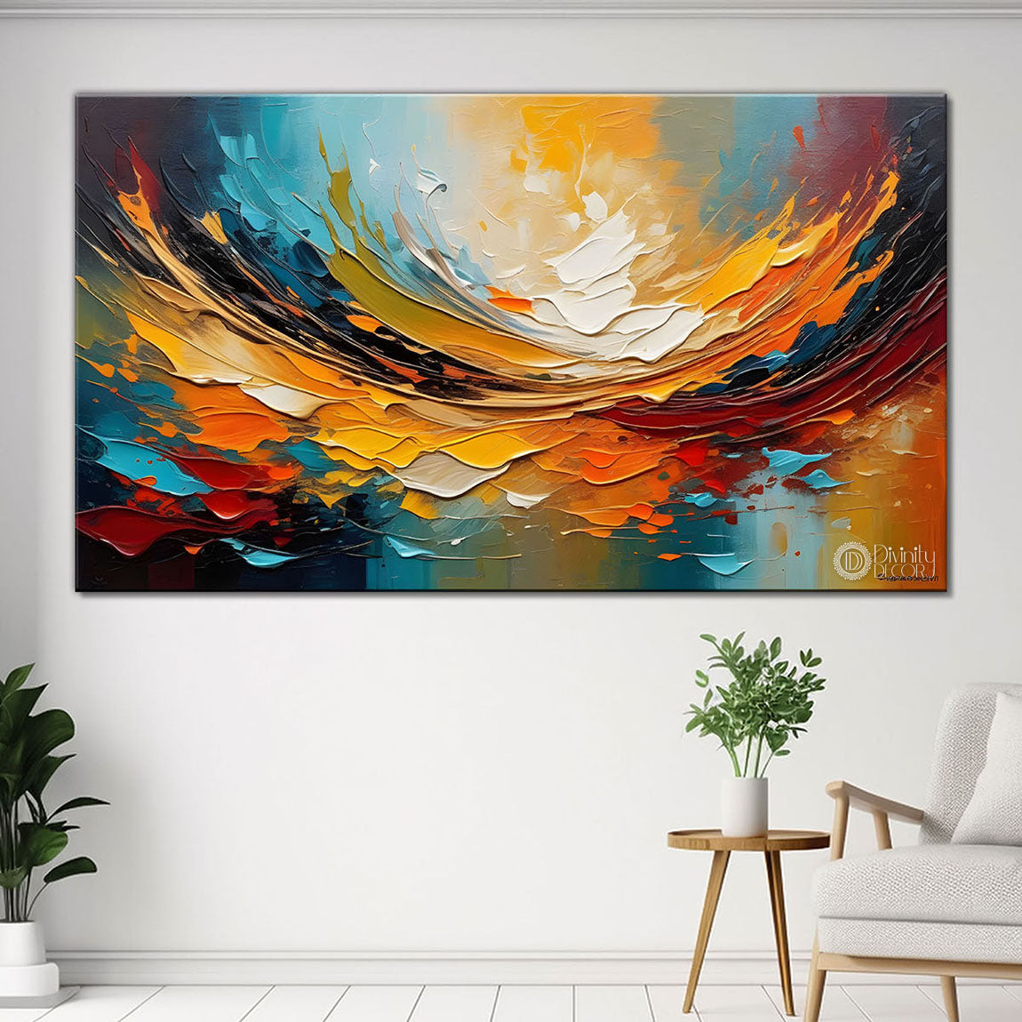 Colorful textured painting art Canvas Painting - Nature Art -811