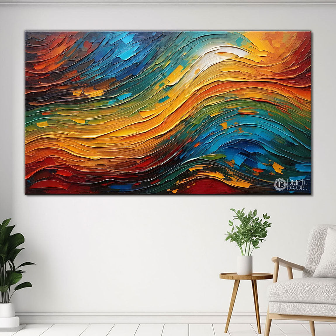 Colorful textured painting art Canvas Painting - Nature Art -823