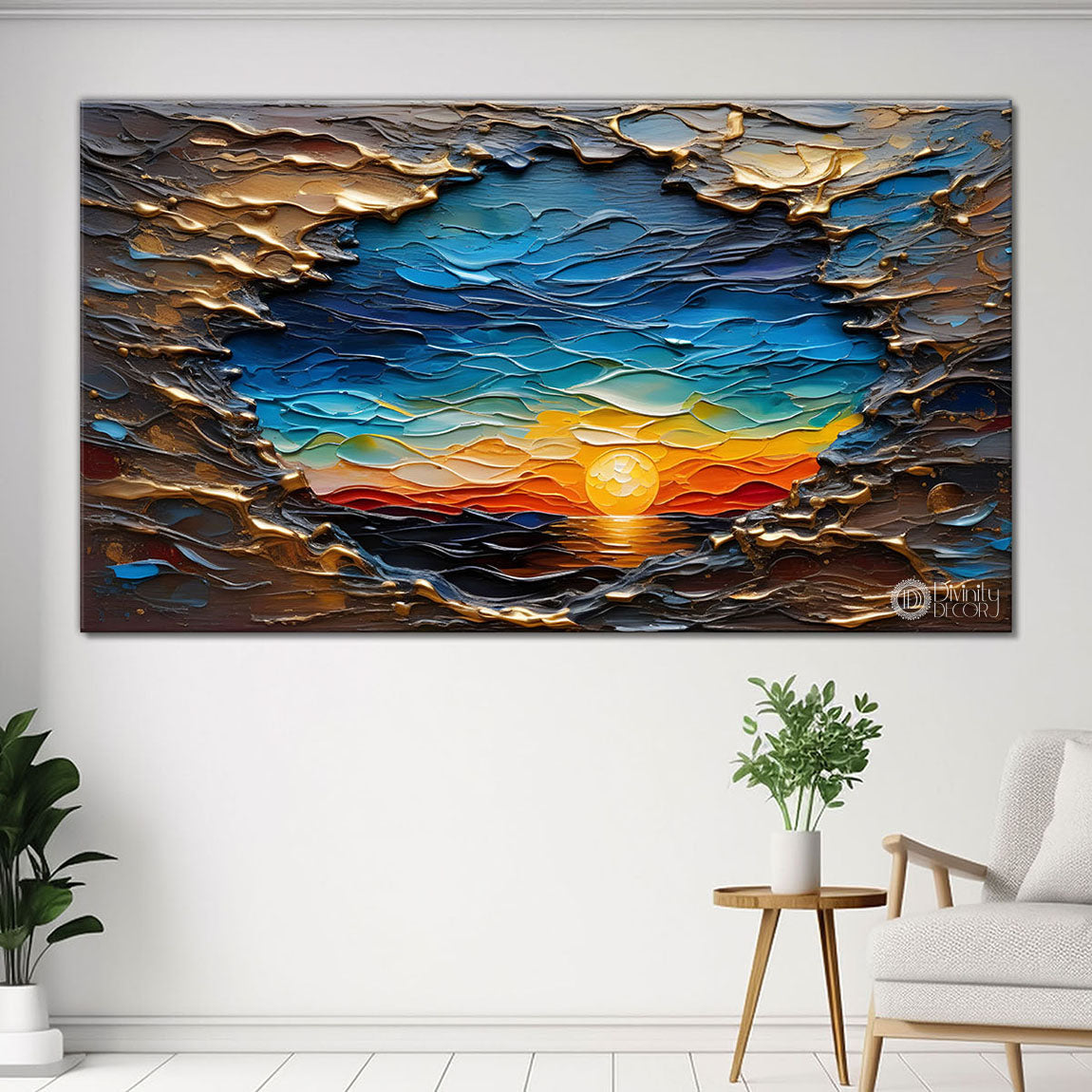 Colorful textured painting art Canvas Painting - Nature Art -824