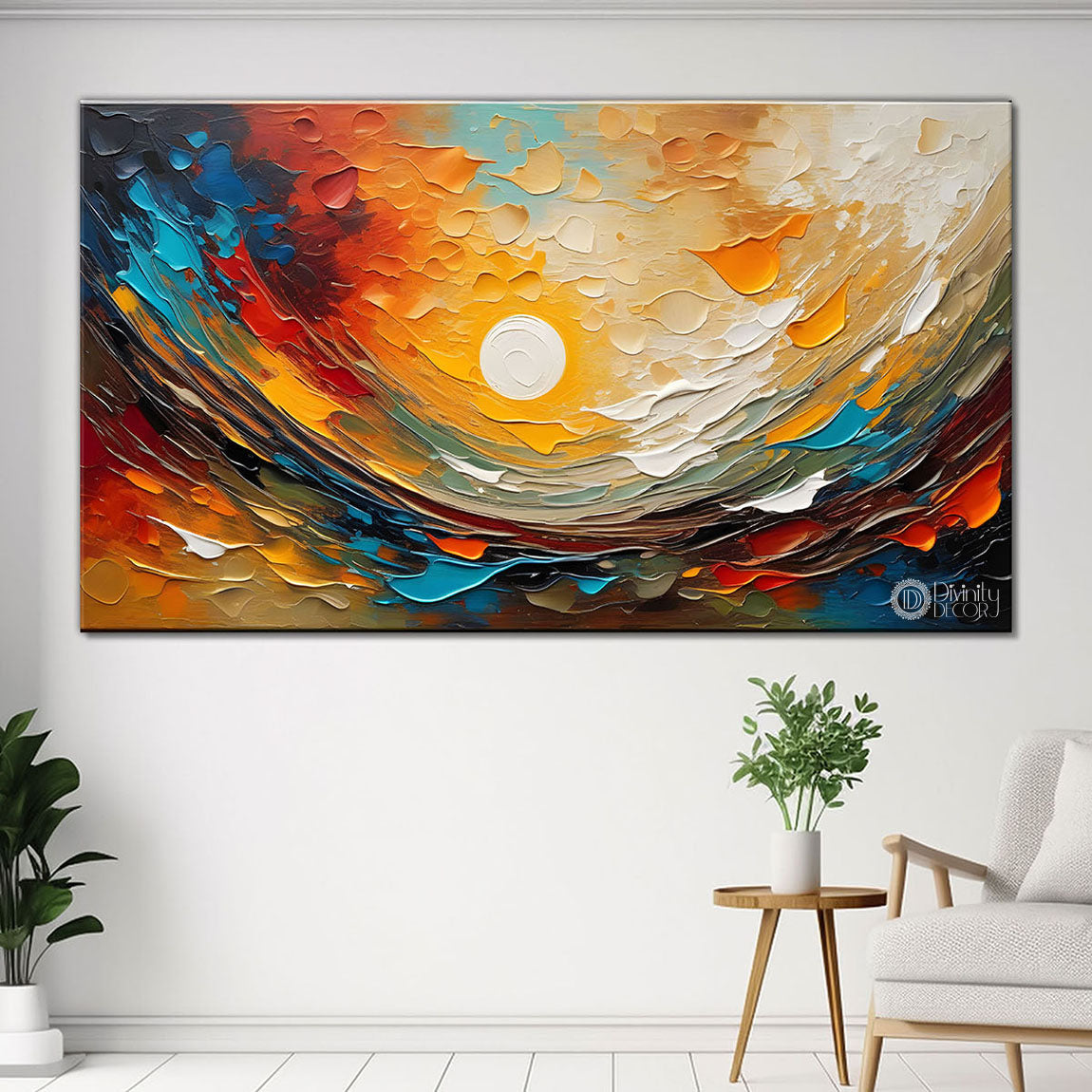 Sun in the colors painting Canvas Painting - Nature Art -839